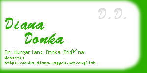 diana donka business card